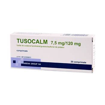 Tusocalm, 7,5 mg /120 mg, 20 comprimate, Arena Group-