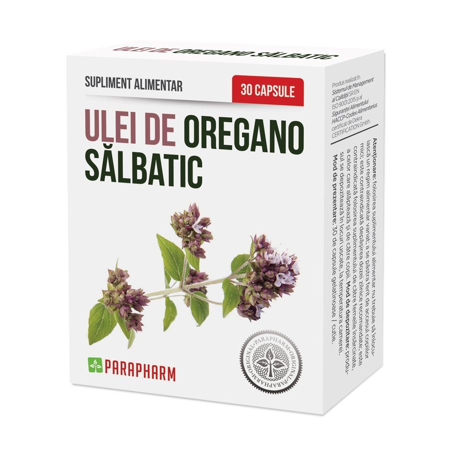 Ulei de oregano sălbatic, 30 capsule, Parapharm - 6421971002178