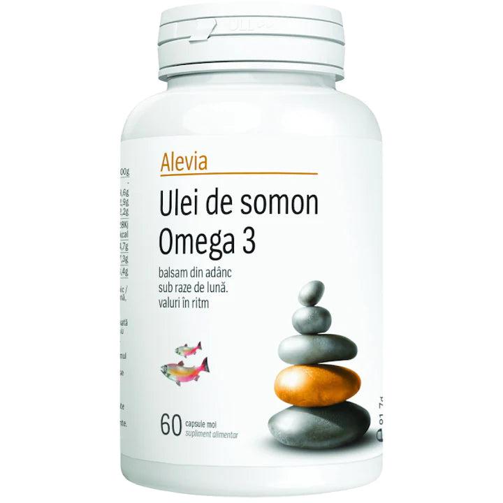 Ulei de somon Omega 3, 60 capsule, Alevia