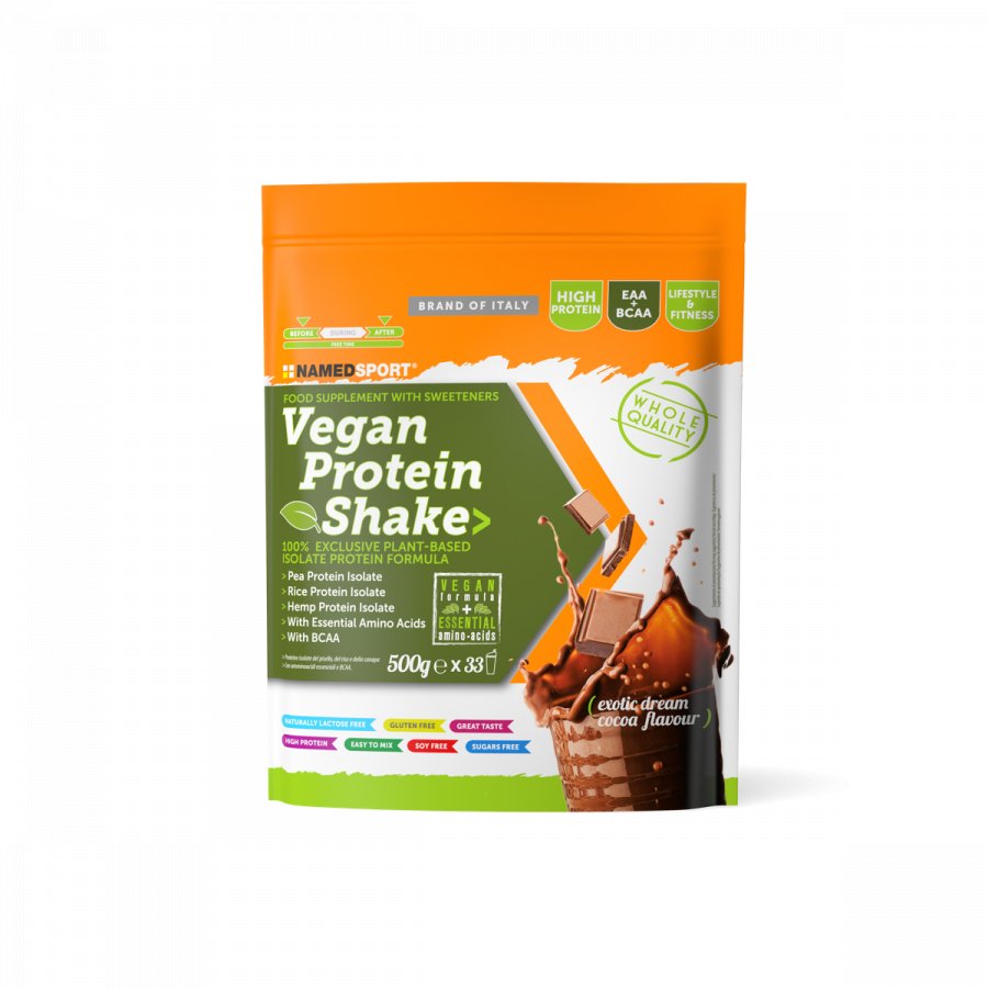 VEGAN PROTEIN SHAKE> Exotic Dream Cocoa, 500 gr, Named Sport