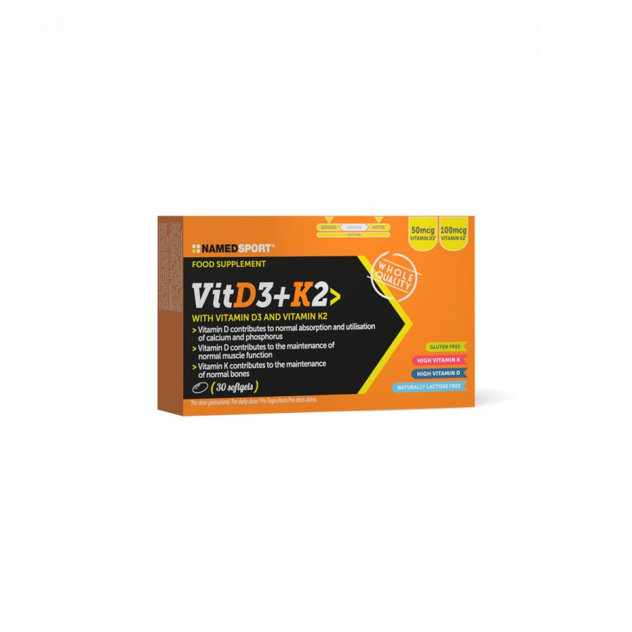 Vitamin D3 + K2>, 30 capsule moi, Named Sport