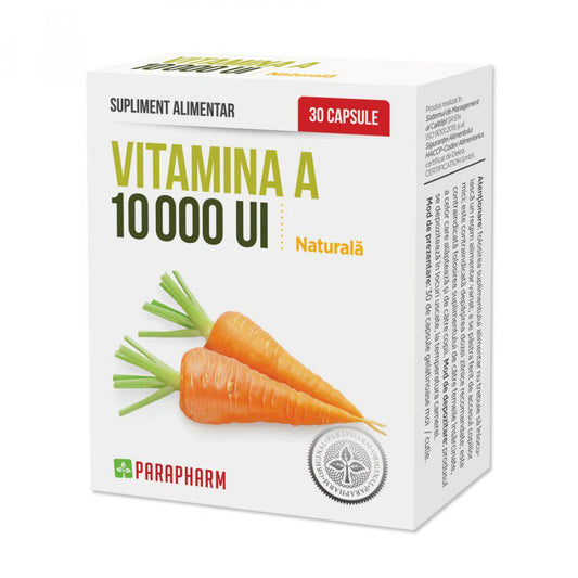 Vitamina A 10000 UI, 30 capsule, Parapharm-