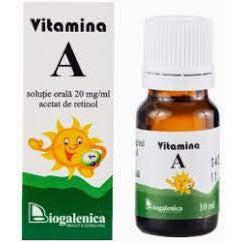 Vitamina A 20 mg/ml picaturi orale, 10 ml, Biogalenica-