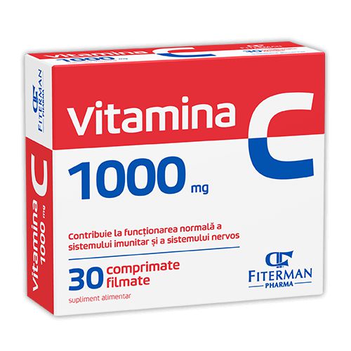 Vitamina C, 1000 g, 30 comprimate filmate, Fiterman - 5944732009724