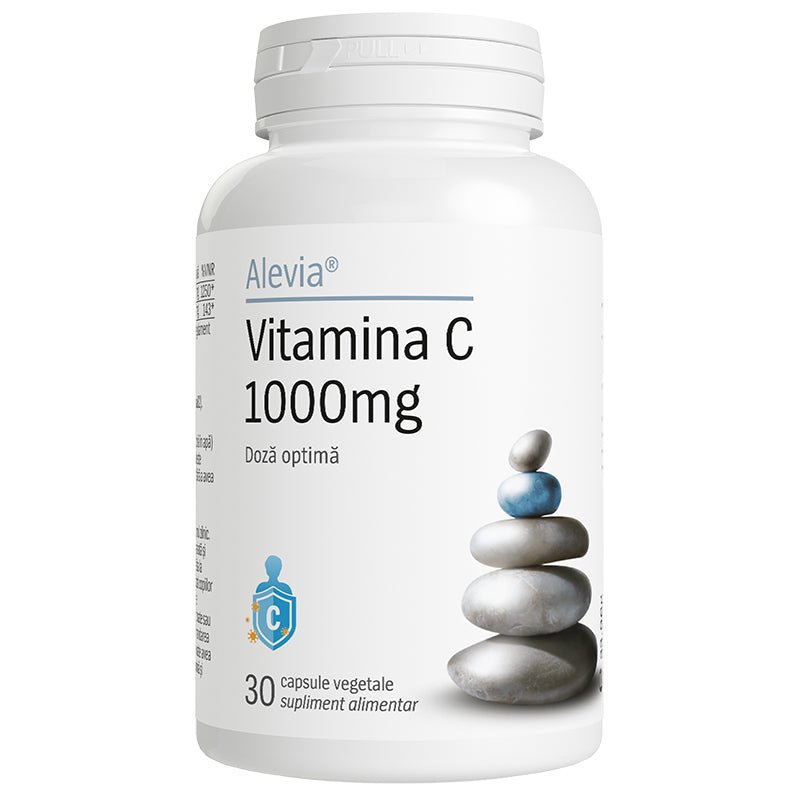 Vitamina C, 1000 mg, 30 capsule vegetale, Alevia - 6423602016196