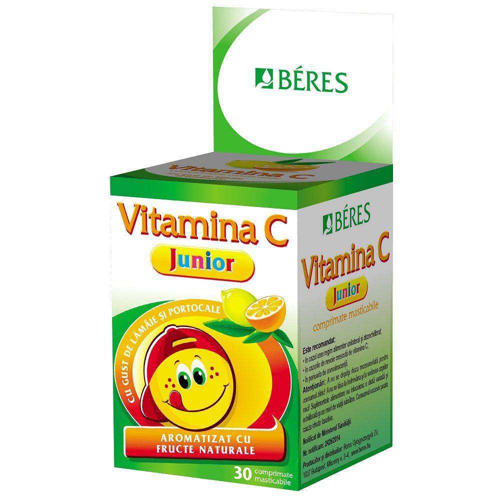 Vitamina C Junior, 30 comprimate masticabile, Beres-