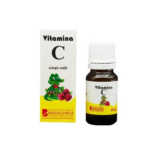 Vitamina C, solutie orala, 10 ml, Biogalenica-