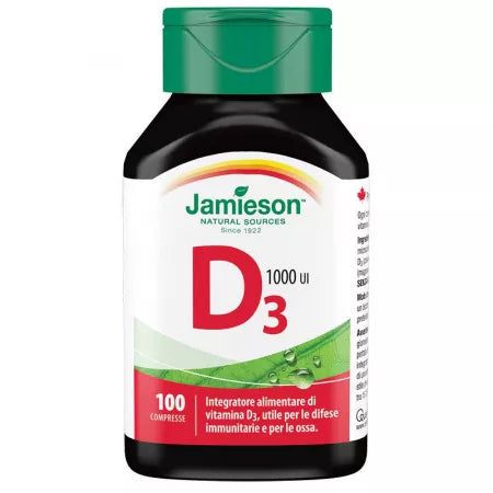 Vitamina D3 1000UI, 100 tablete, Jamieson-