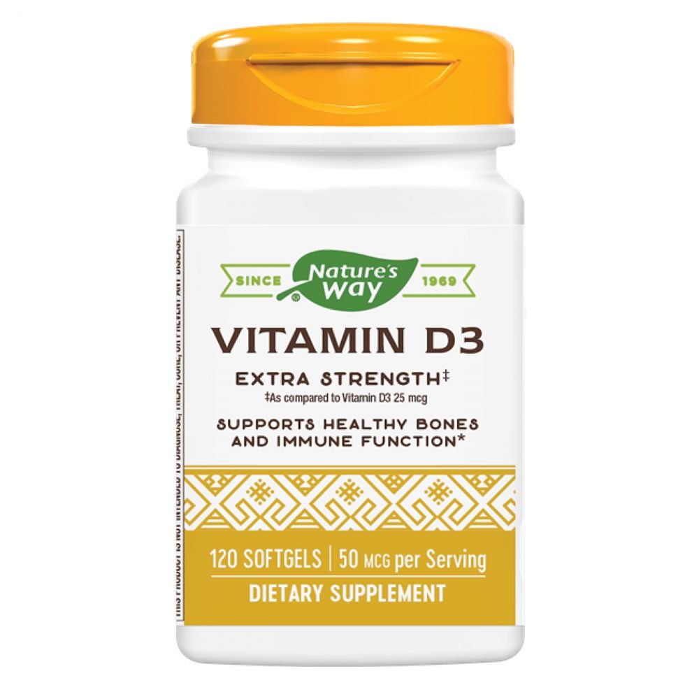 Vitamina D3 2000 UI Nature's Way, 120 capsule, Secom-