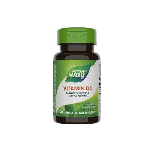 Vitamina D3 2000 UI Nature's Way, 120 capsule, Secom