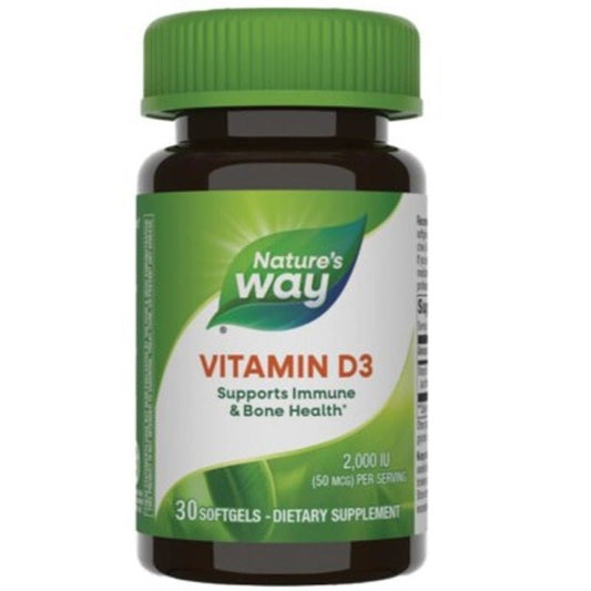 Vitamina D3 2000 UI Nature's Way, 30 capsule, Secom