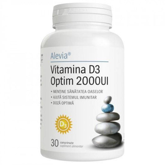 Vitamina D3 Optim 2000UI, 30 comprimate, Alevia-