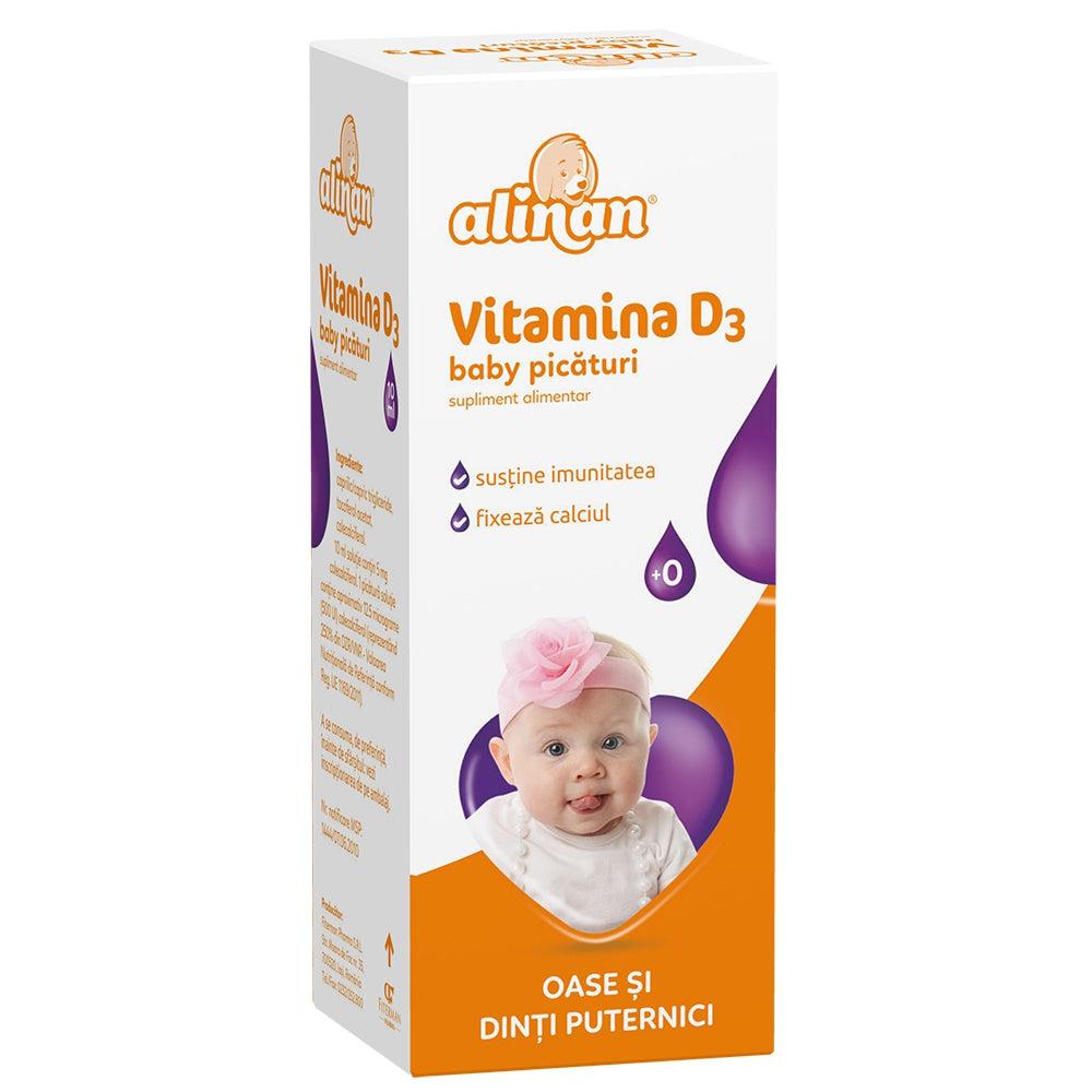 Vitamina D3 picaturi Alinan, 10 ml, Fiterman-