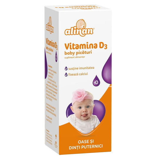 Vitamina D3 picaturi Alinan, 10 ml, Fiterman-
