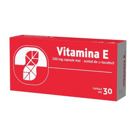 Vitamina E, 100 mg, 30 capsule moi, Biofarm-