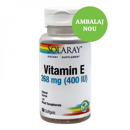 Vitamina E 400UI Solaray, 50 capsule, Secom-