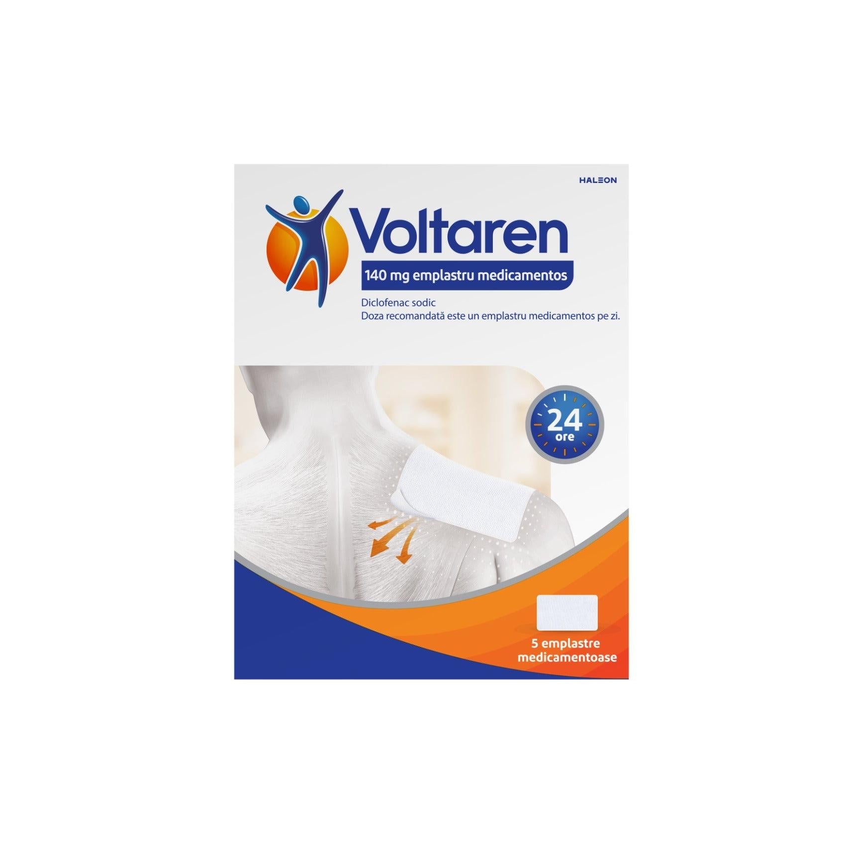 Voltaren, 140 mg emplastru medicamentos, 5 bucati, Haleon