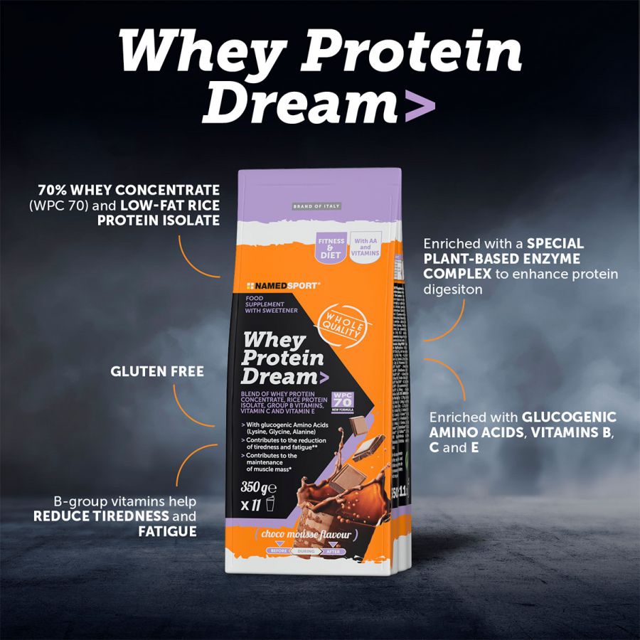 WHEY PROTEIN DREAM> Choco Mousse, 350 gr, Named Sport