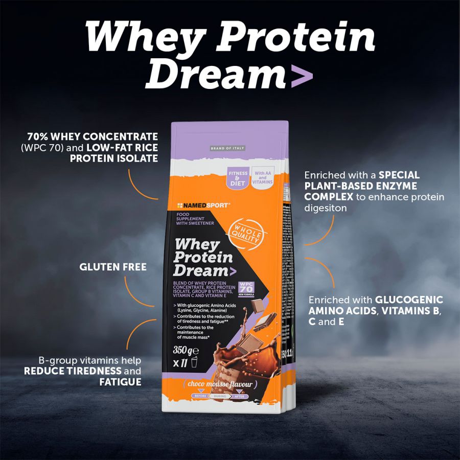 WHEY PROTEIN DREAM> Choco Mousse, 350 gr, Named Sport-