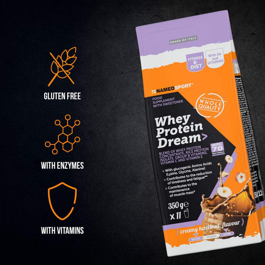 WHEY PROTEIN DREAM> Creamy Hazelnut, 350 gr, Named Sport