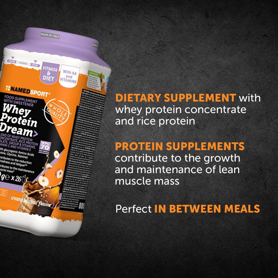 WHEY PROTEIN DREAM> Creamy Hazelnut, 800 gr, Named Sport