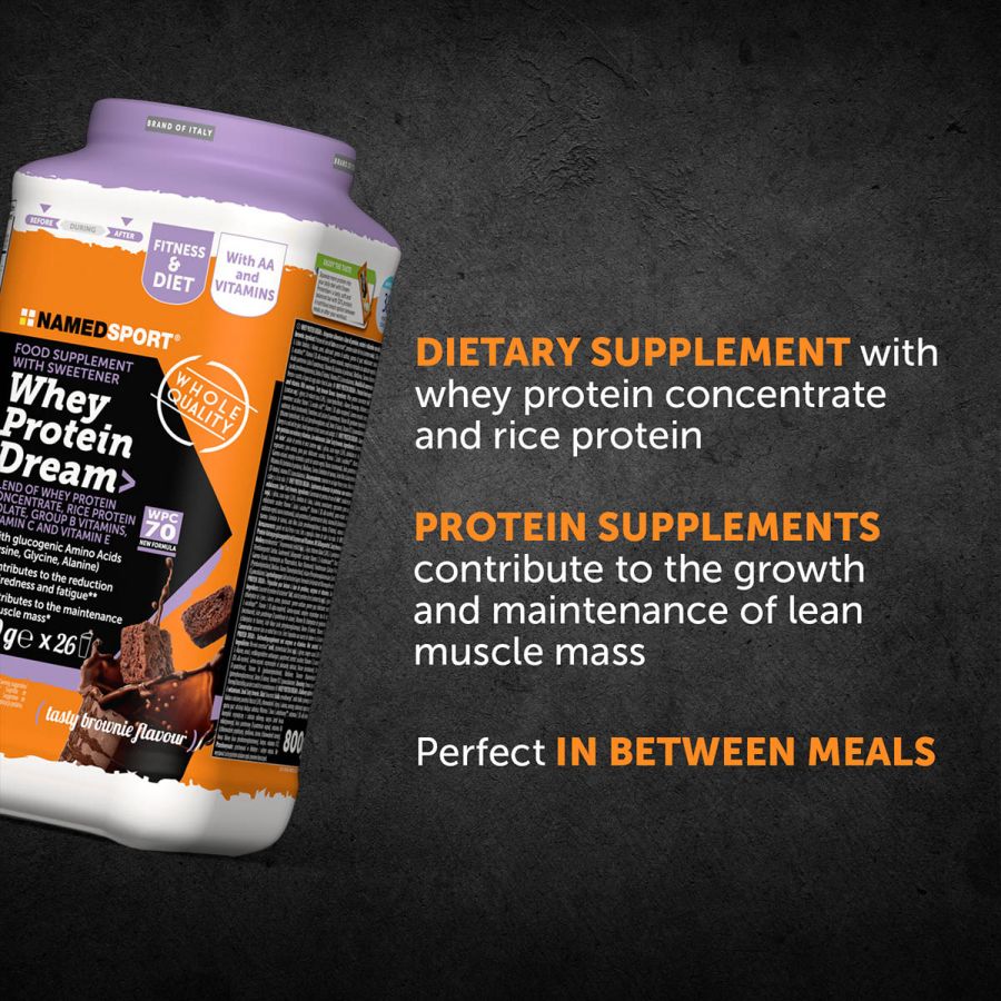 WHEY PROTEIN DREAM> Tasty Brownie, 800 gr, Named Sport