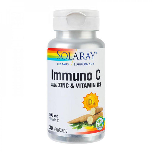 Zinc si Vitamina D3 Immuno C Solaray, 30 capsule, Secom