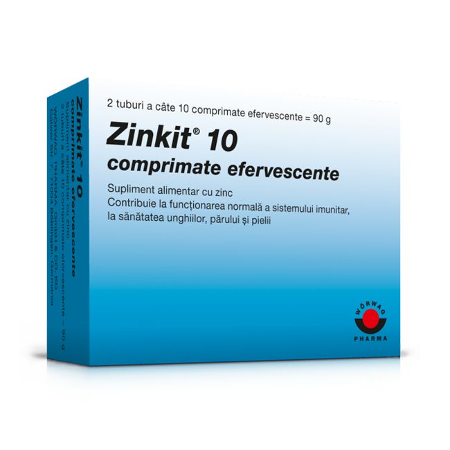 Zinkit 10, 20 comprimate efervescente, Worwag Pharma-